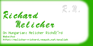 richard melicher business card
